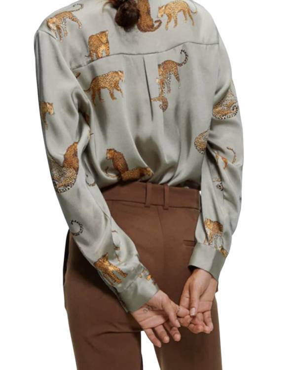 Good Morning America Morgan Norwood Cheetah Print Blouse