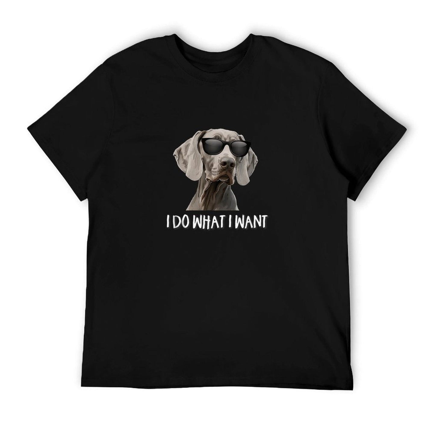 Funny Weimaraner Dog Design Giftss &s Cute Do What I Want Weimaraner Lover Black Unisex Women's Classic Fit Crew Neck T-Shirt
