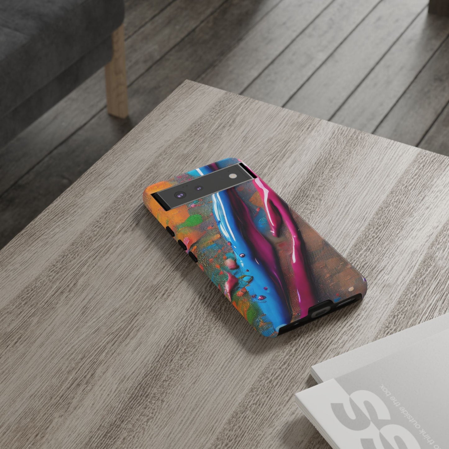 Colorful Artistic Paint Splatter Tough Phone Case