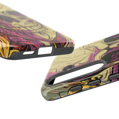 Abstract Purple Skull Tough Phone Case