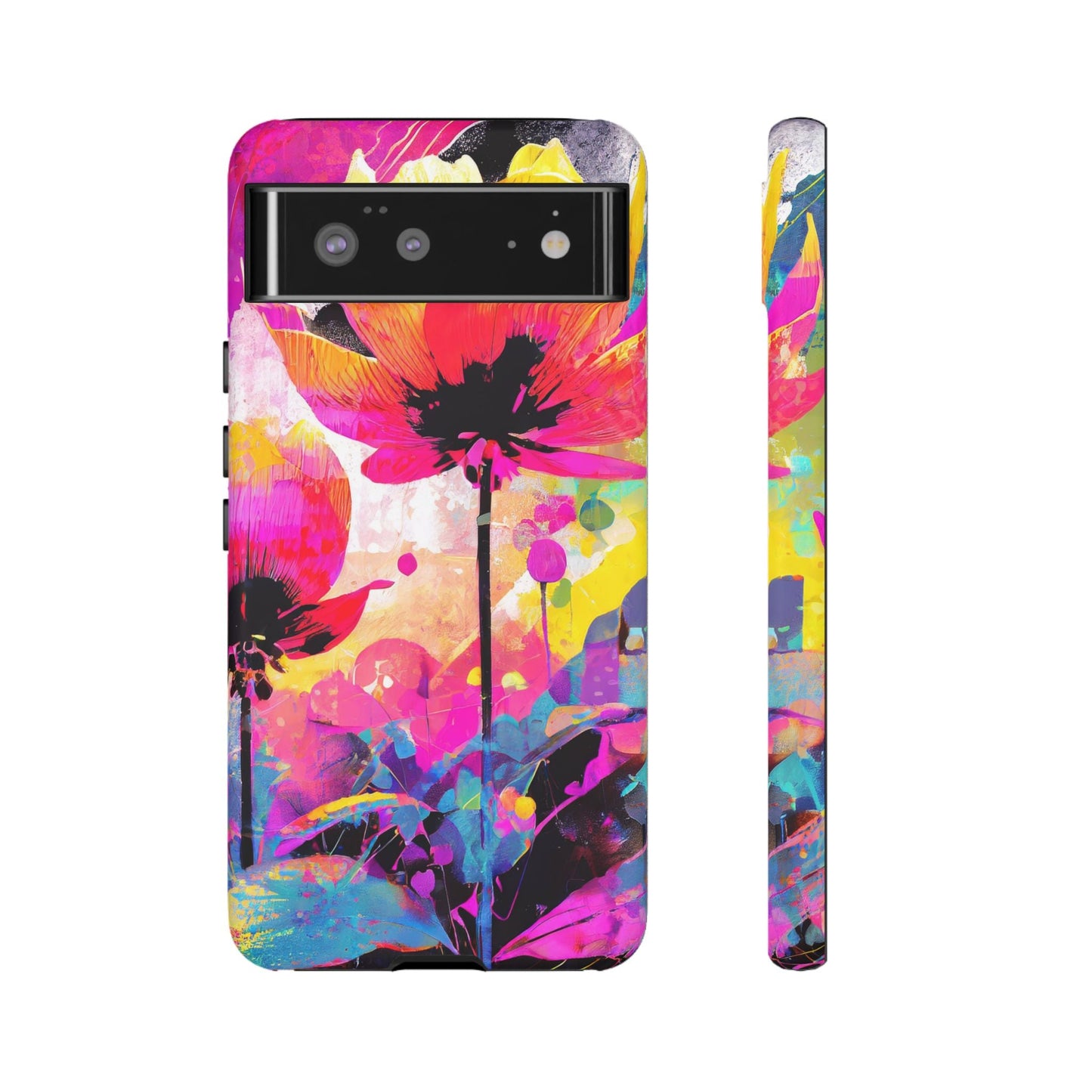 Neon Floral Tough Phone Case