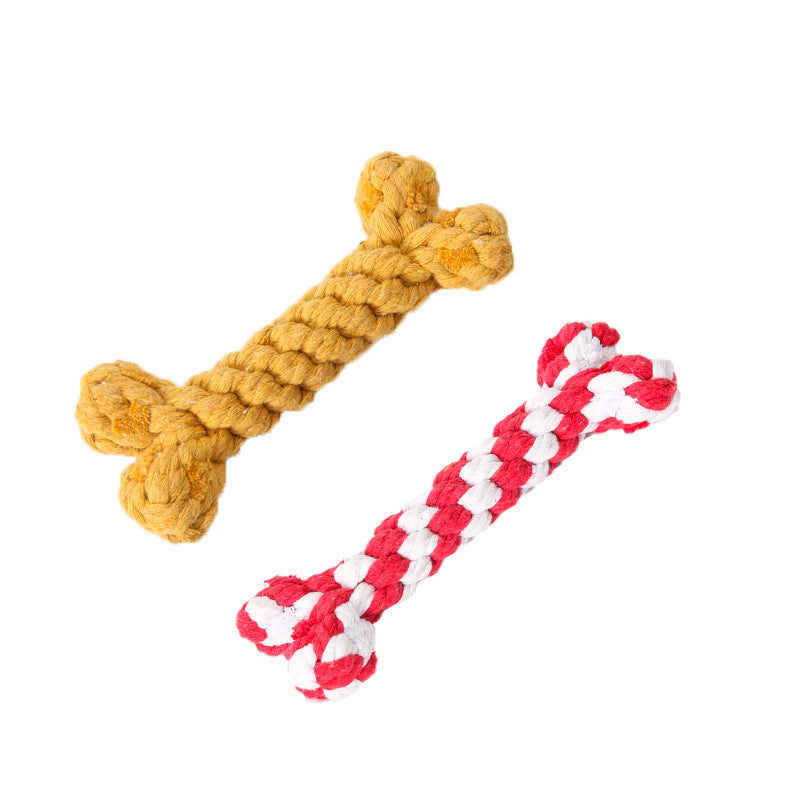 Knitted Knot Cotton Rope Bone Toy