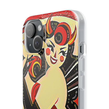 Red & Black Female Devil Flexi Phone Case