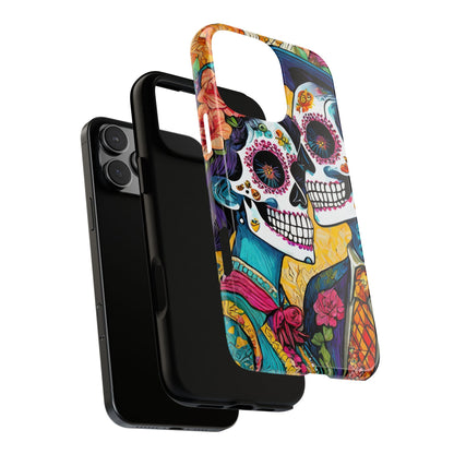 Loving Sugar Skull Couple Tough Phone Case