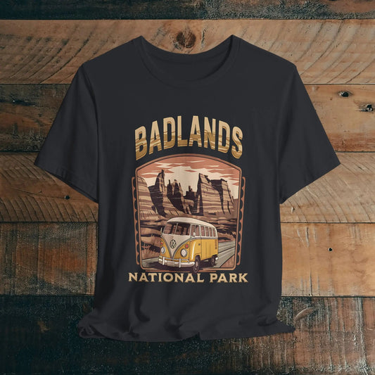 Badlands National ParkUnisex Fit Soft T-shirt Volkswagon Bus