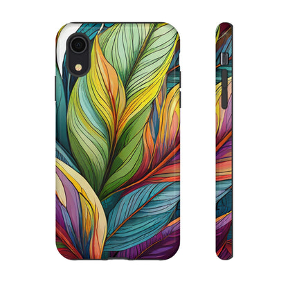 Vibrant Tropical Leaf Tough Phone Case