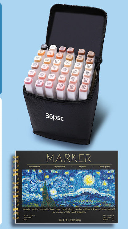 Van Gogh Cover Sketchbook & Marker Sets