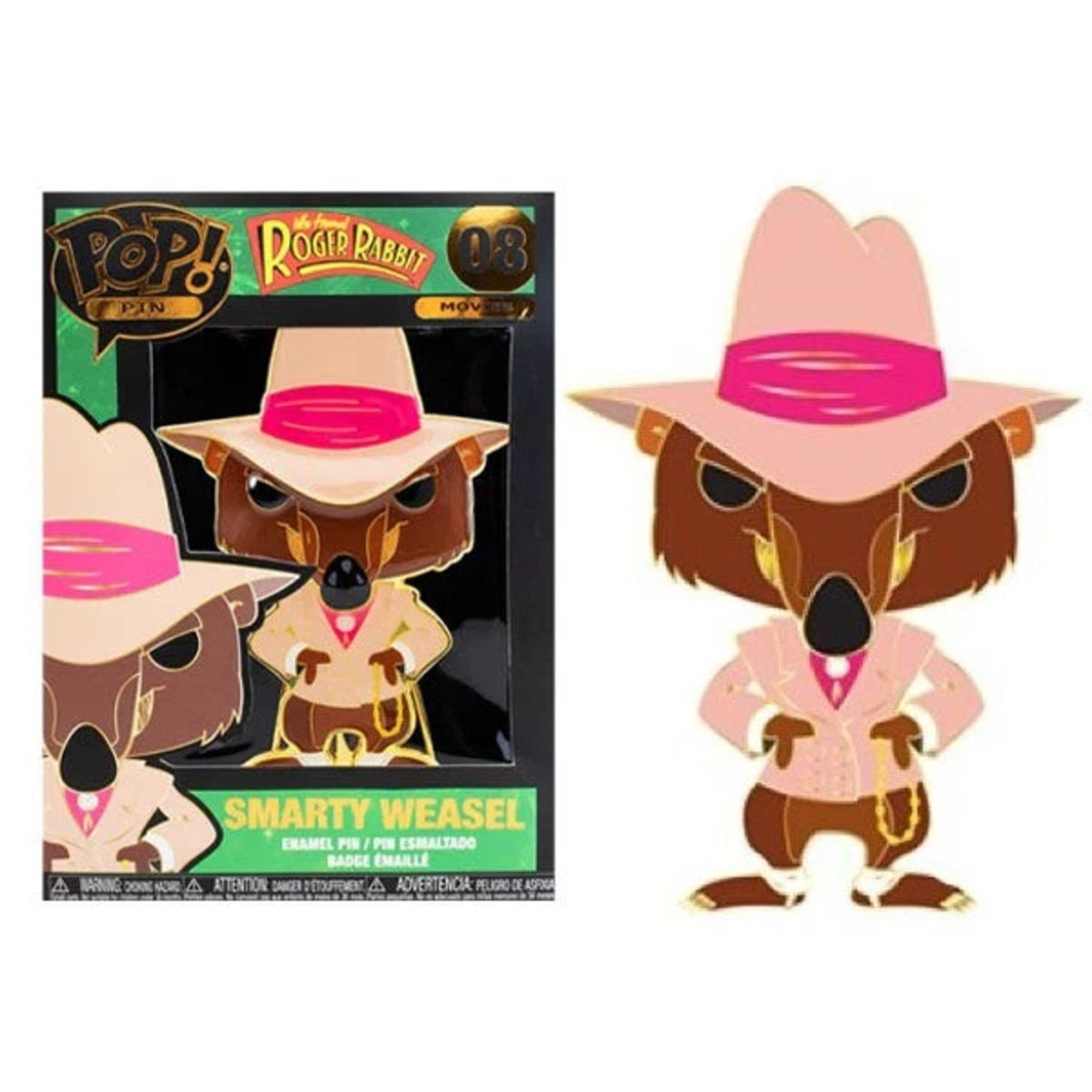 Funko Pop Pin Who Framed Roger Rabbit: Smarty Weasel 4-Inch Enamel Pin #08