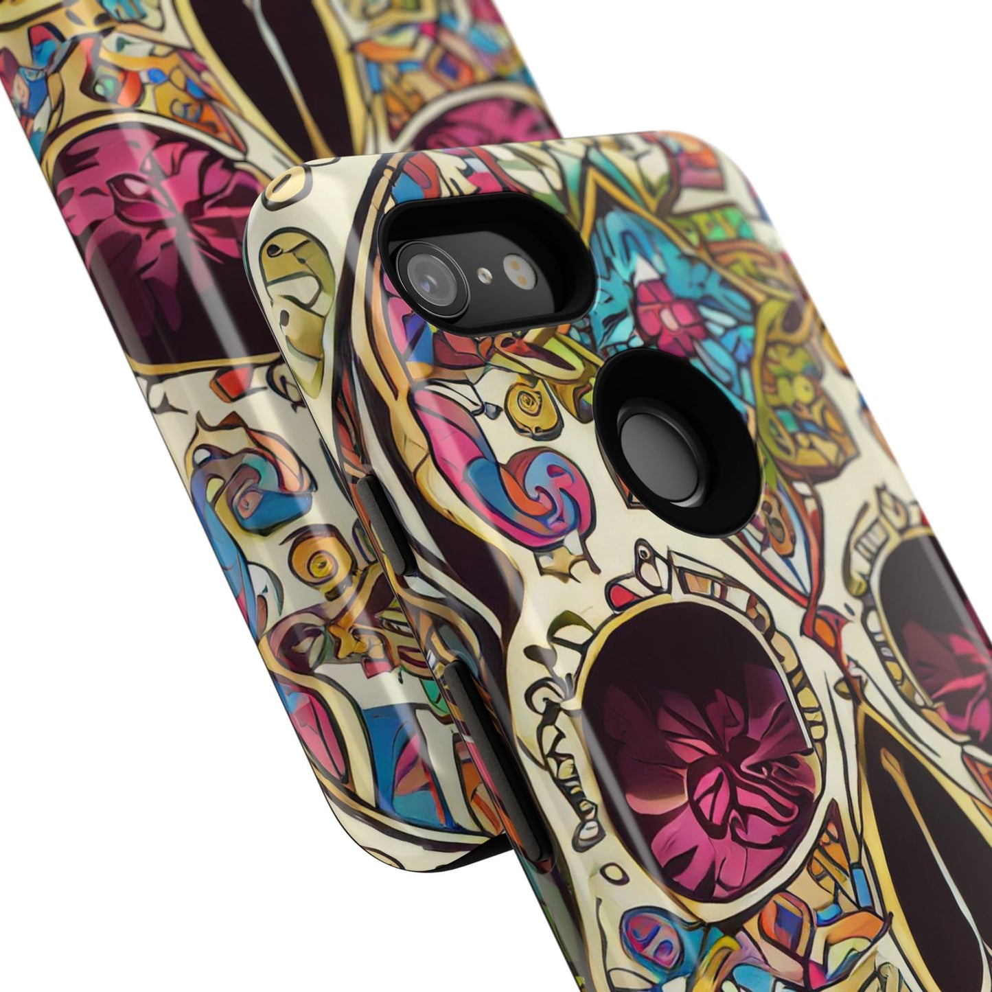 Colorful Sugar Skull Tough Phone Case
