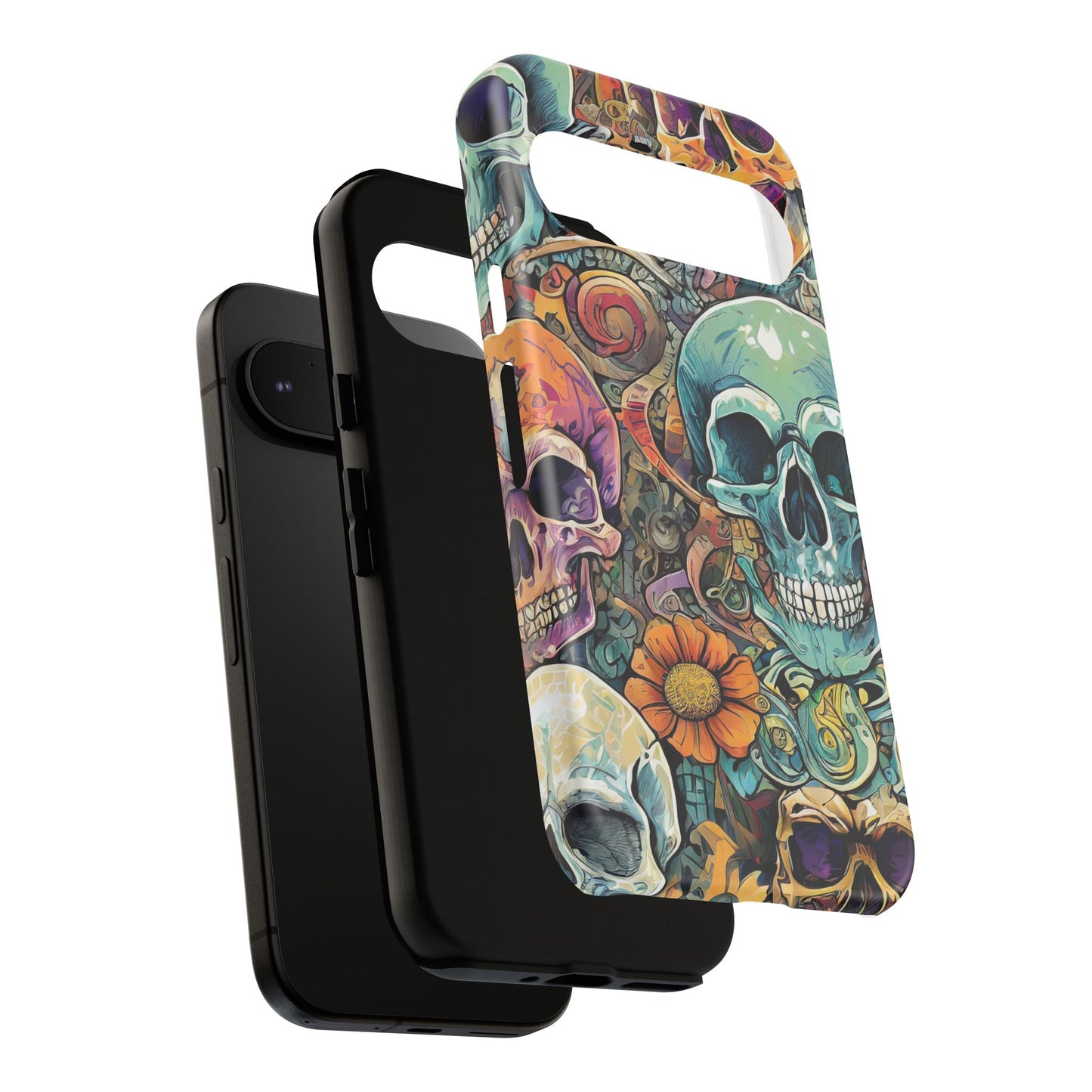 Artistic Skull Collage Tough Phone Case