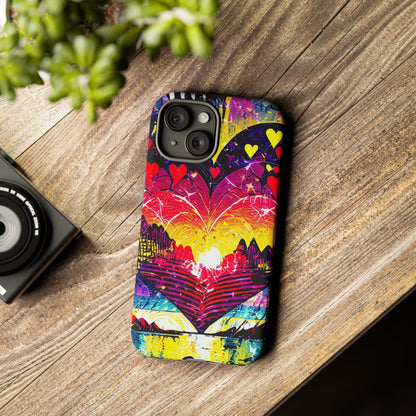 Vibrant Heart Sunset Tough Phone Case