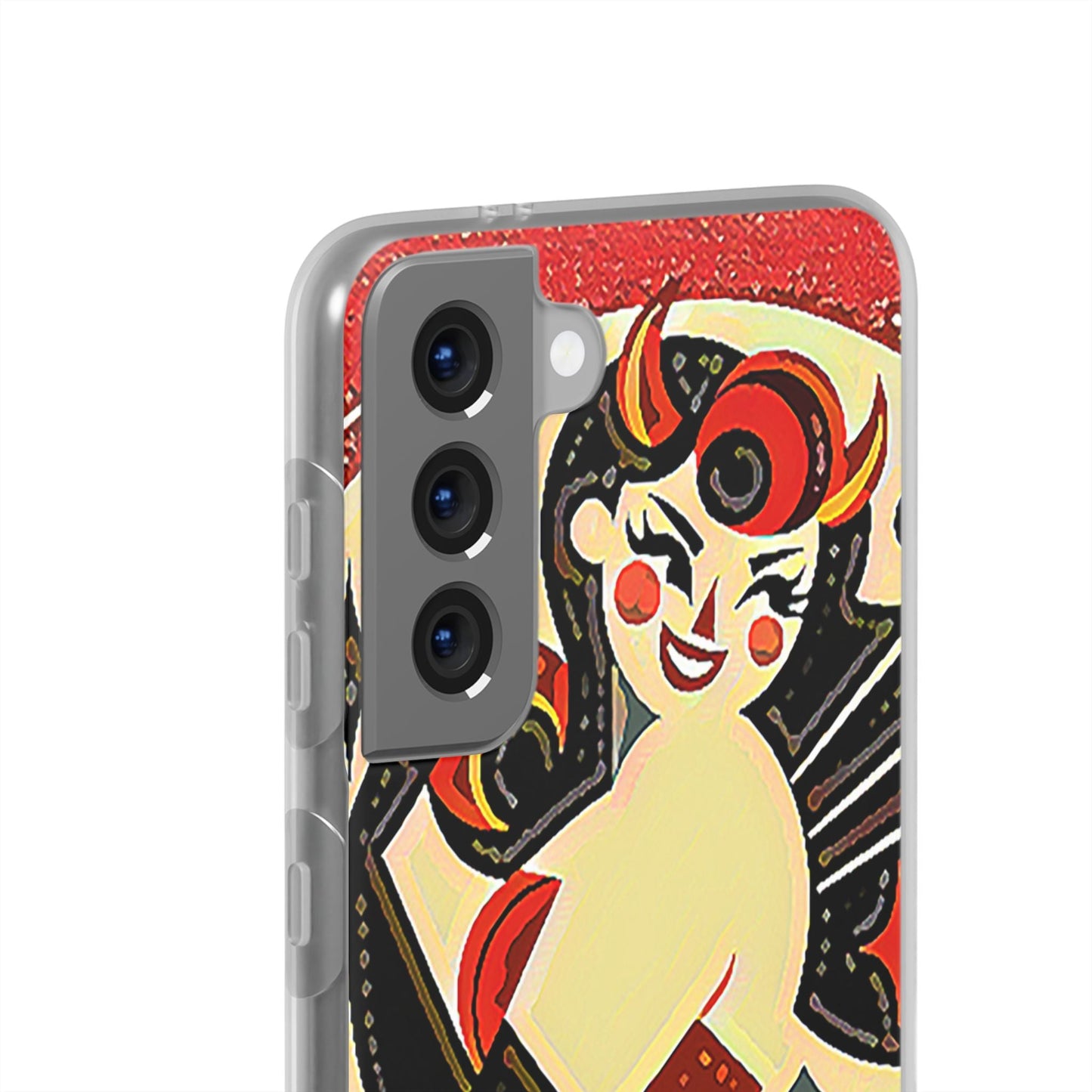 Red & Black Female Devil Flexi Phone Case