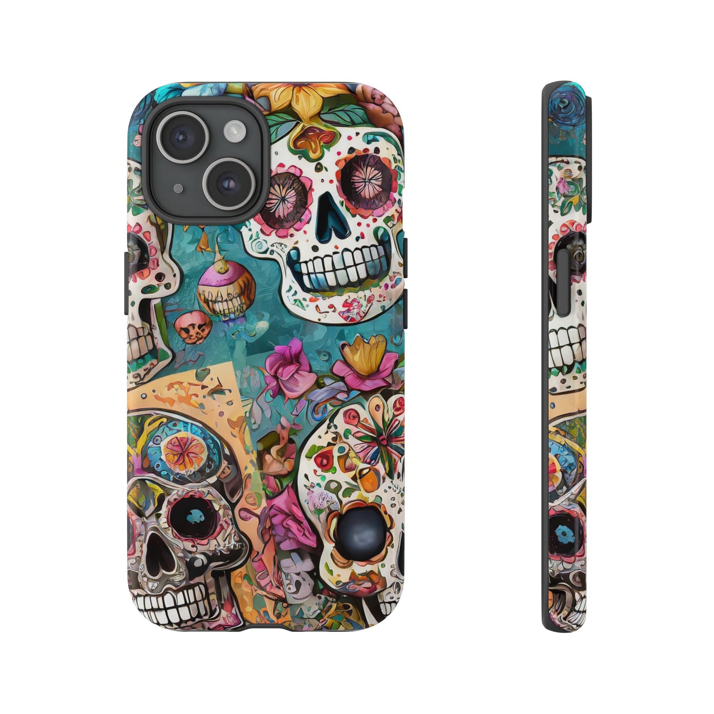 Vibrant Sugar Skull Tough Phone Case