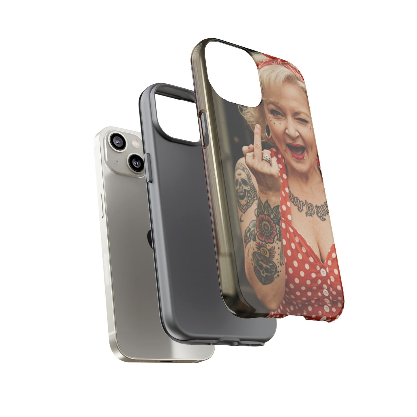 Rebellious Tattooed Betty White Tough Phone Case