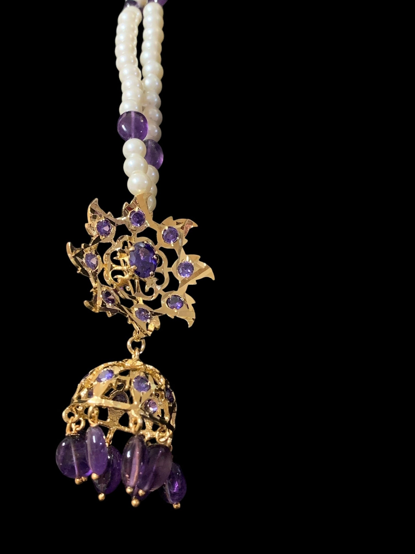 C20 Insia jadavi lacha in amethyst ( SHIPS IN 3 WEEKS )