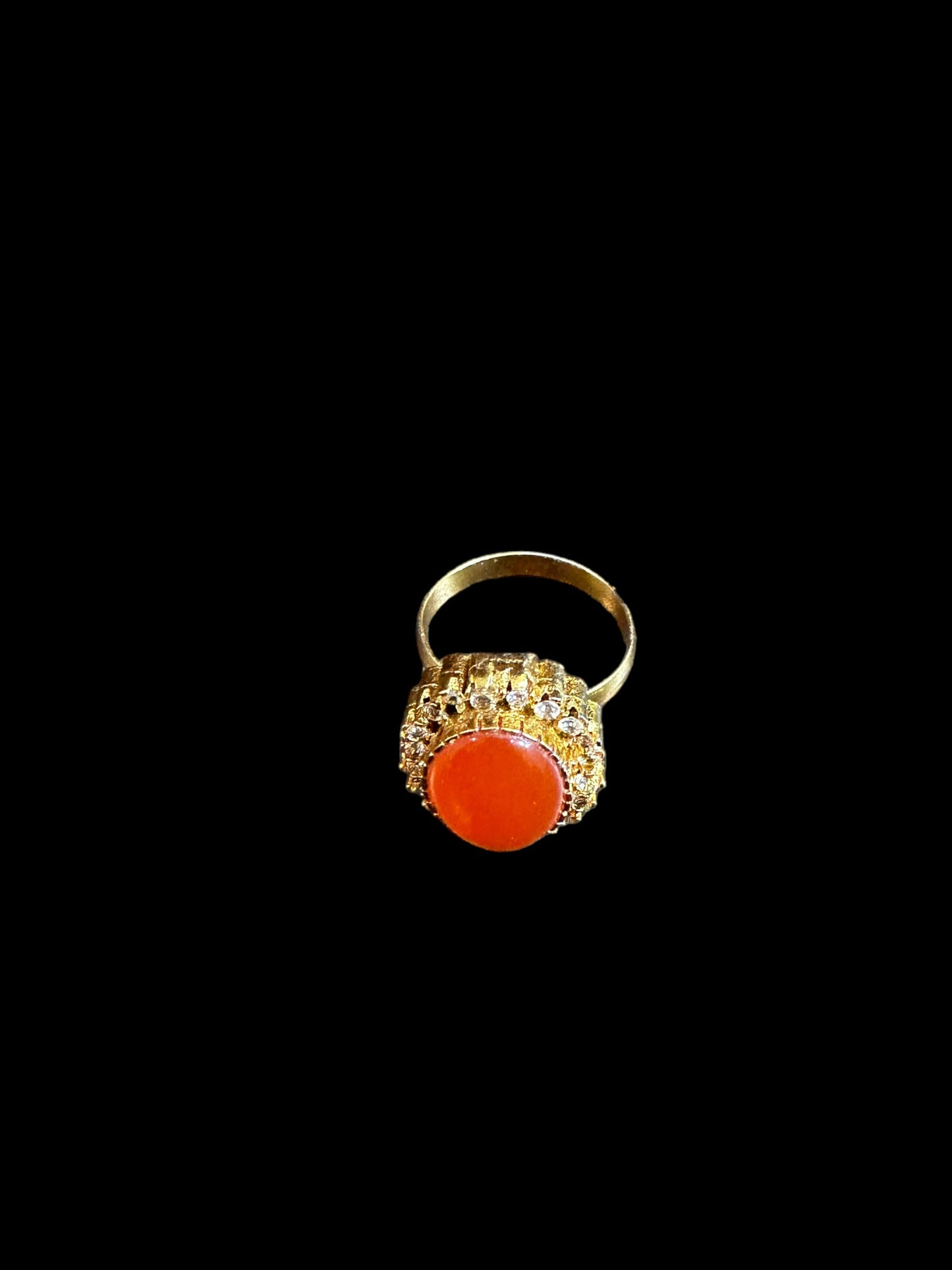 DJR98 Natural aqeeq / orange agate ring ( SHIPS IN 4 WEEKS  )
