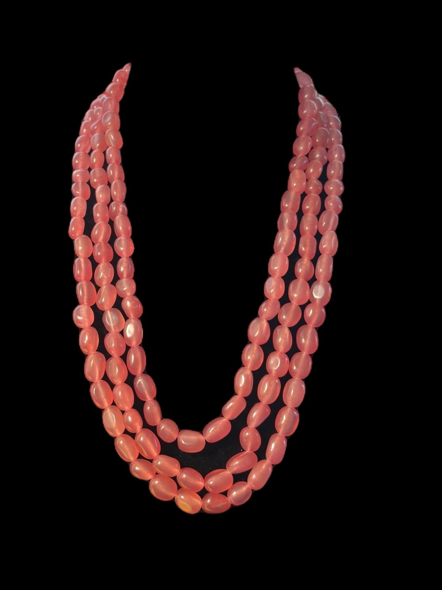 Quartz beads mala in three layers ( READY TO SHIP )