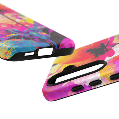 Neon Floral Tough Phone Case