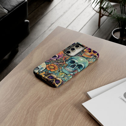 Artistic Skull Collage Tough Phone Case
