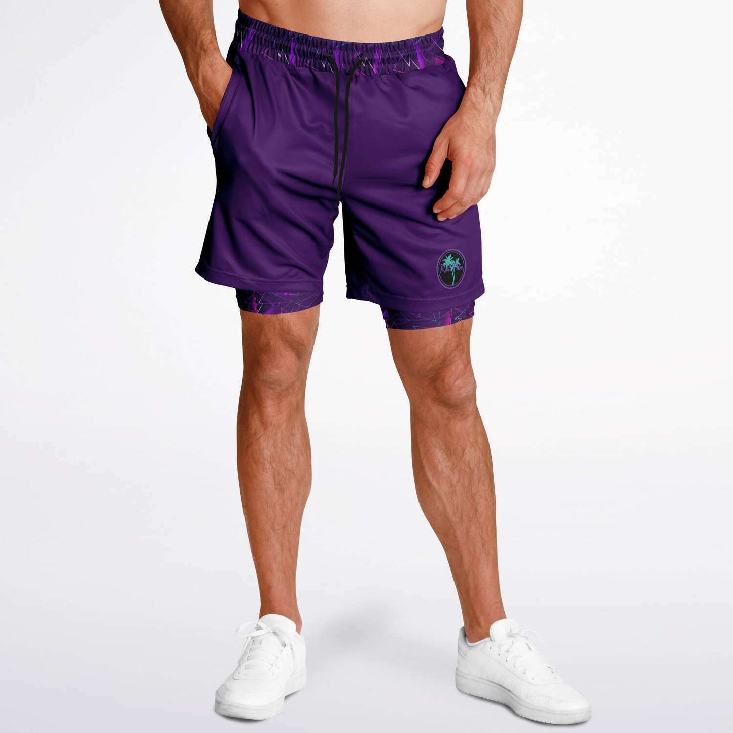 Rad Palm Skate Night Men's 2-in-1 Shorts