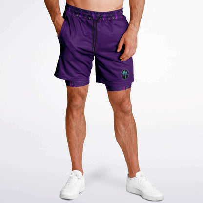 Rad Palm Skate Night Men's 2-in-1 Shorts