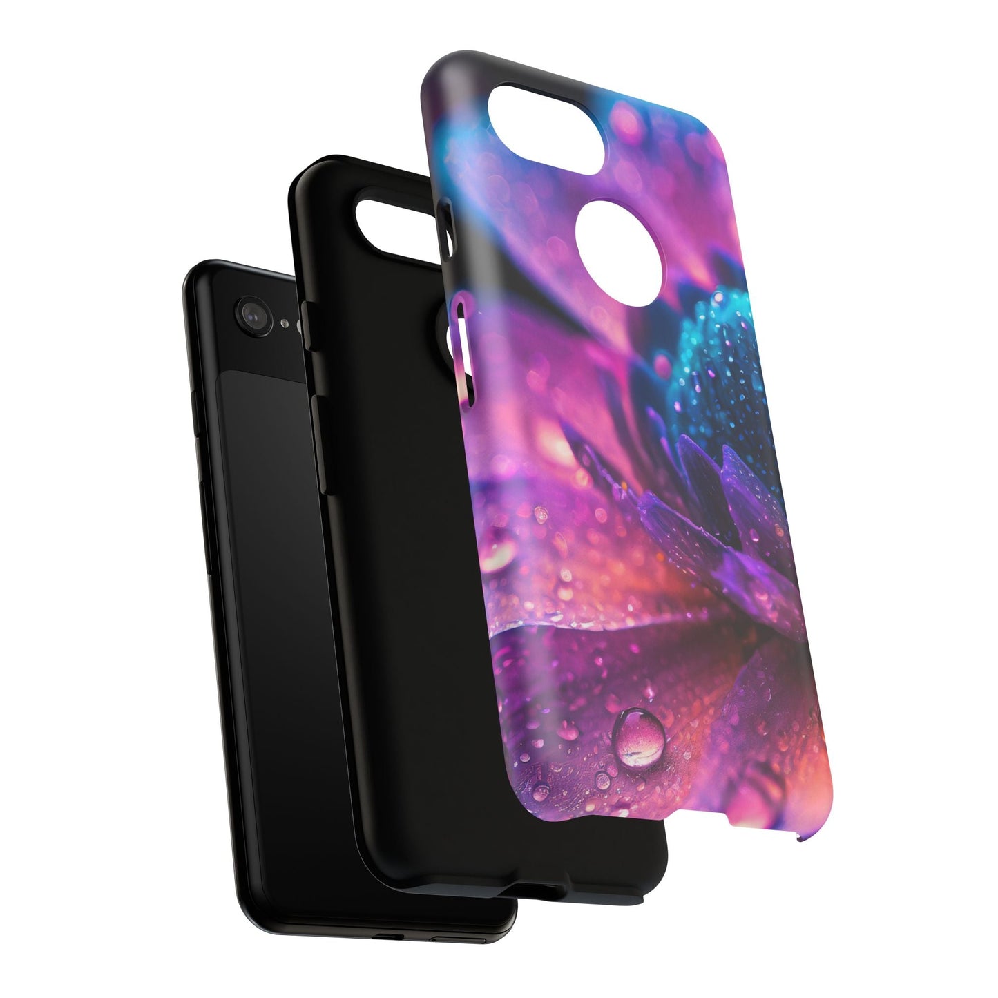 Vibrant Blue And Purple Flower Tough Phone Case