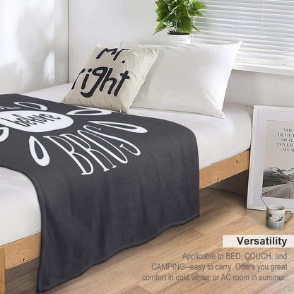 Prose Before Bros - White on Grey - Book Nerd Gift Throw Blanket