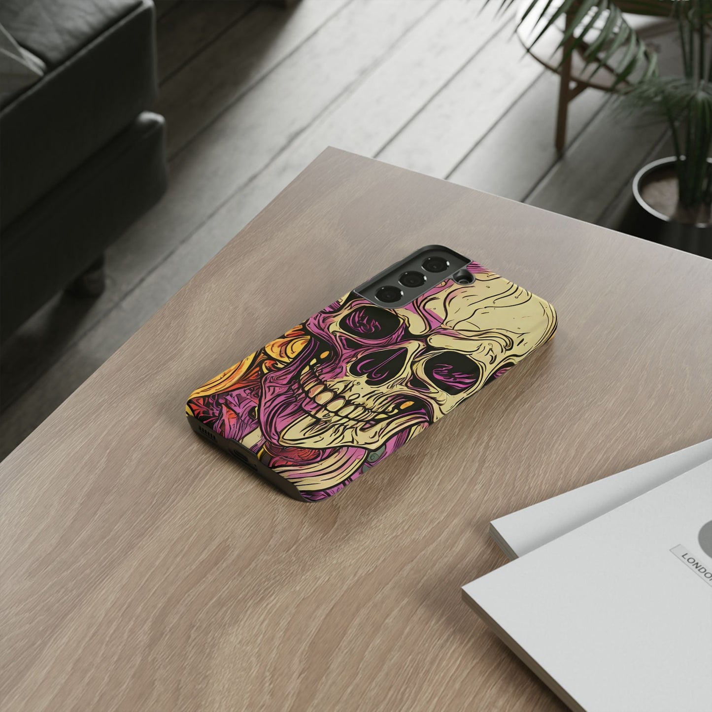 Abstract Purple Skull Tough Phone Case