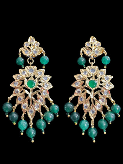 DLN88 Nisha rani haar in green beads  ( READY TO SHIP )