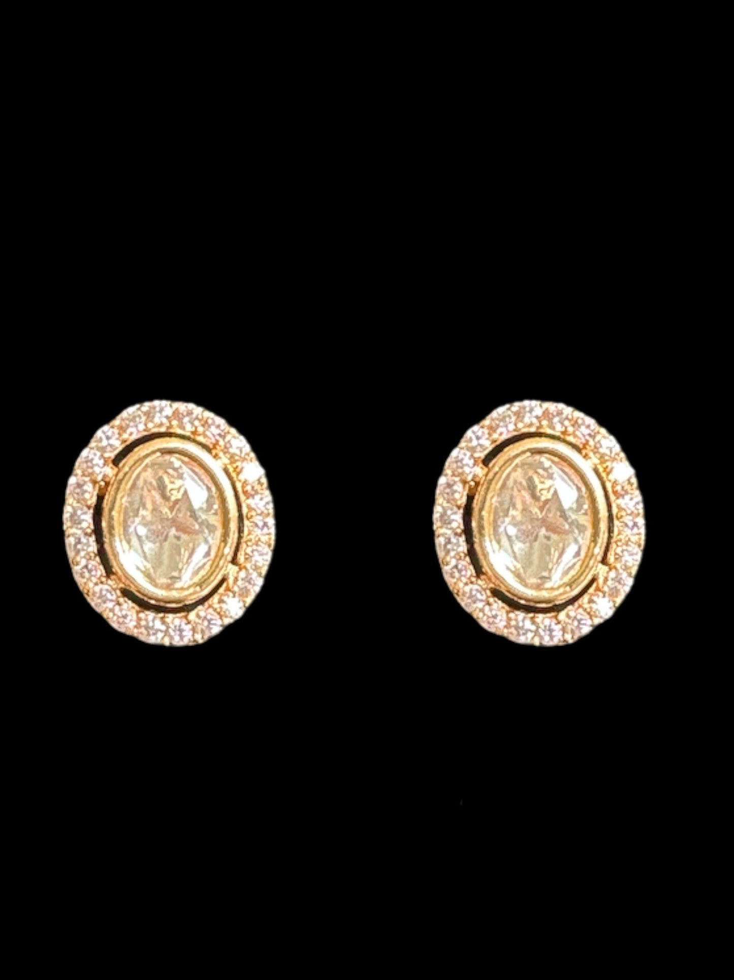 PS474 Polki gold plated pendant set ( READY TO SHIP )