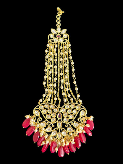 DJHR91 Gold plated high quality Polki jhoomar  ( READY TO SHIP )