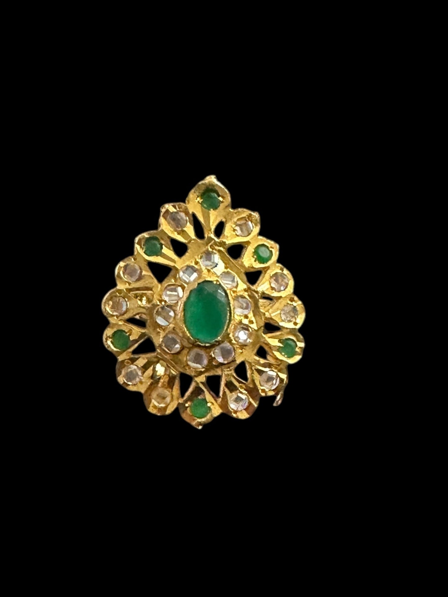DJR9 Rida  statement  ring in green    ( READY TO SHIP )