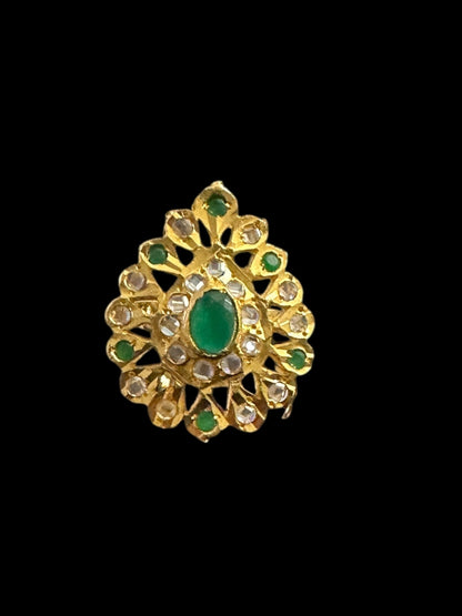 DJR9 Rida  statement  ring in green    ( READY TO SHIP )