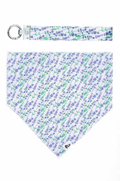 Lavender Blooms Dog Bandana & Matching Keychain