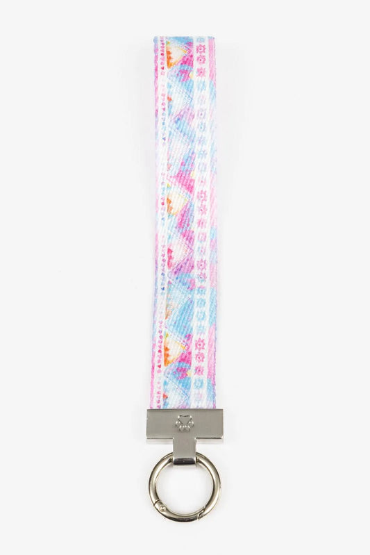 Pink and Blue Wristlet Keychain