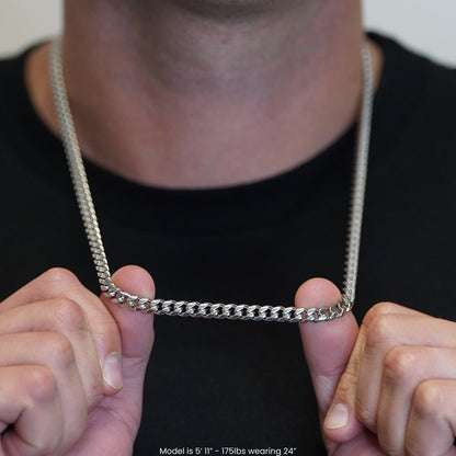 6mm Cuban Link Chain Necklace - Stainless Steel
