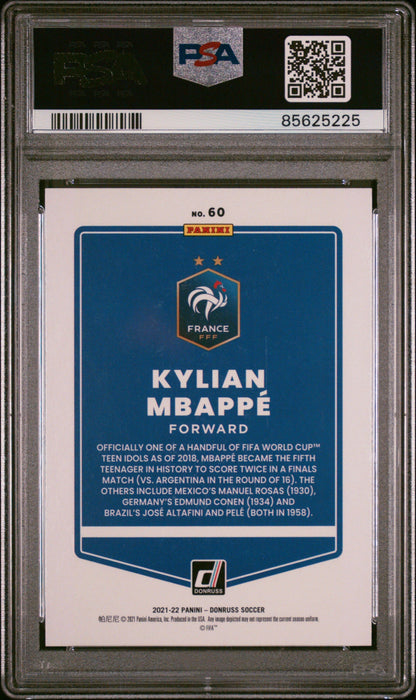 Graded 2021-22 Panini Donruss Road to Qatar Kylian Mbappe #60 Soccer Card PSA 8 Near Mint
