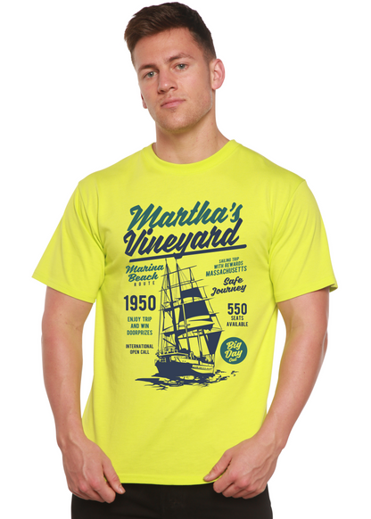 Martha's vineyard Men's Bamboo Viscose/Organic Cotton Short Sleeve Graphic T-Shirt