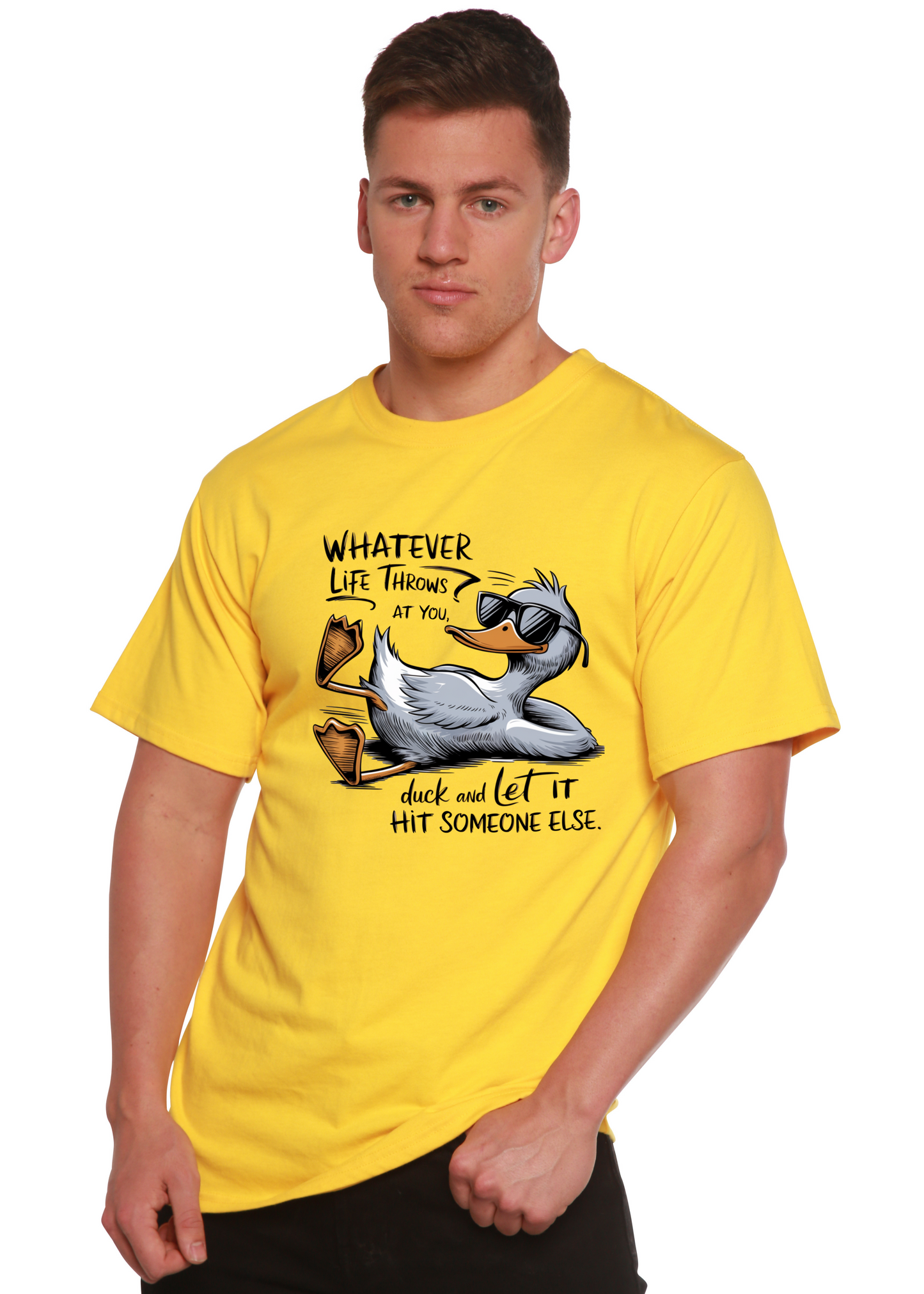 Whatever Life Throws at You Funny Unisex Bamboo/Cotton Graphic T-Shirt