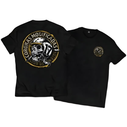 Retro and Vintage Graphic Cotton T-shirt Unisex For Biker