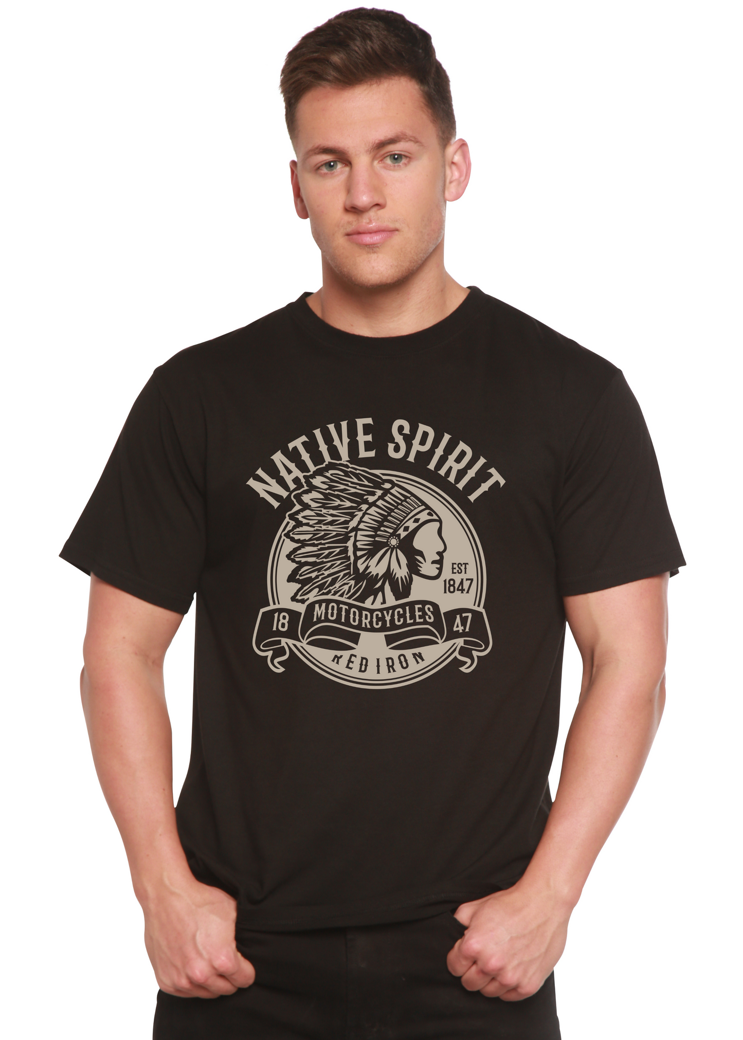 Native Spirit Spun Bamboo® Men's Bamboo Viscose/Organic Cotton Short Sleeve Graphic T-Shirt