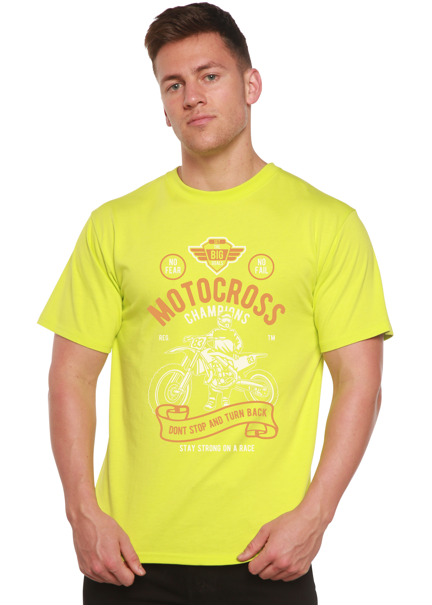 Motocross Champions Men's Bamboo Viscose/Organic Cotton Short Sleeve Graphic T-Shirt