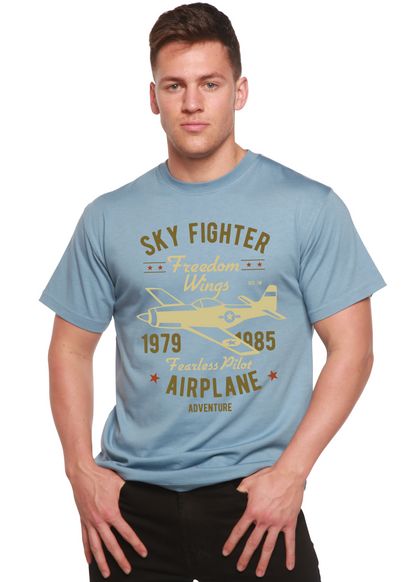 Sky Fighter Spun Bamboo® Men's Bamboo Viscose/Organic Cotton Short Sleeve Graphic T-Shirt