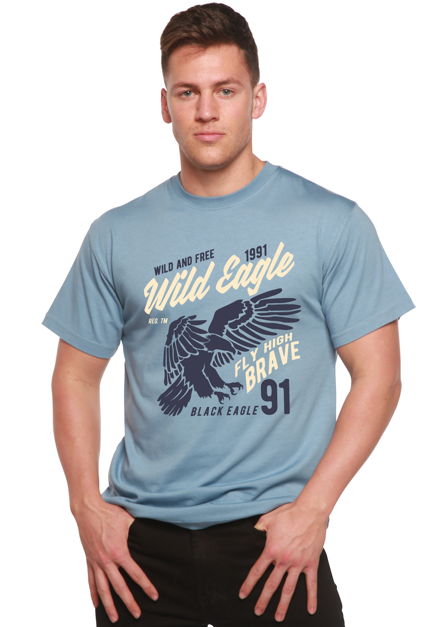 Wild Eagle Spun Bamboo® Men's Bamboo Viscose/Organic Cotton Short Sleeve Graphic T-Shirt