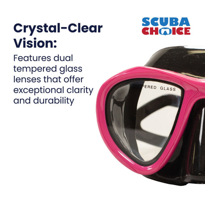 Palantic Black/Pink Compact Dive Mask