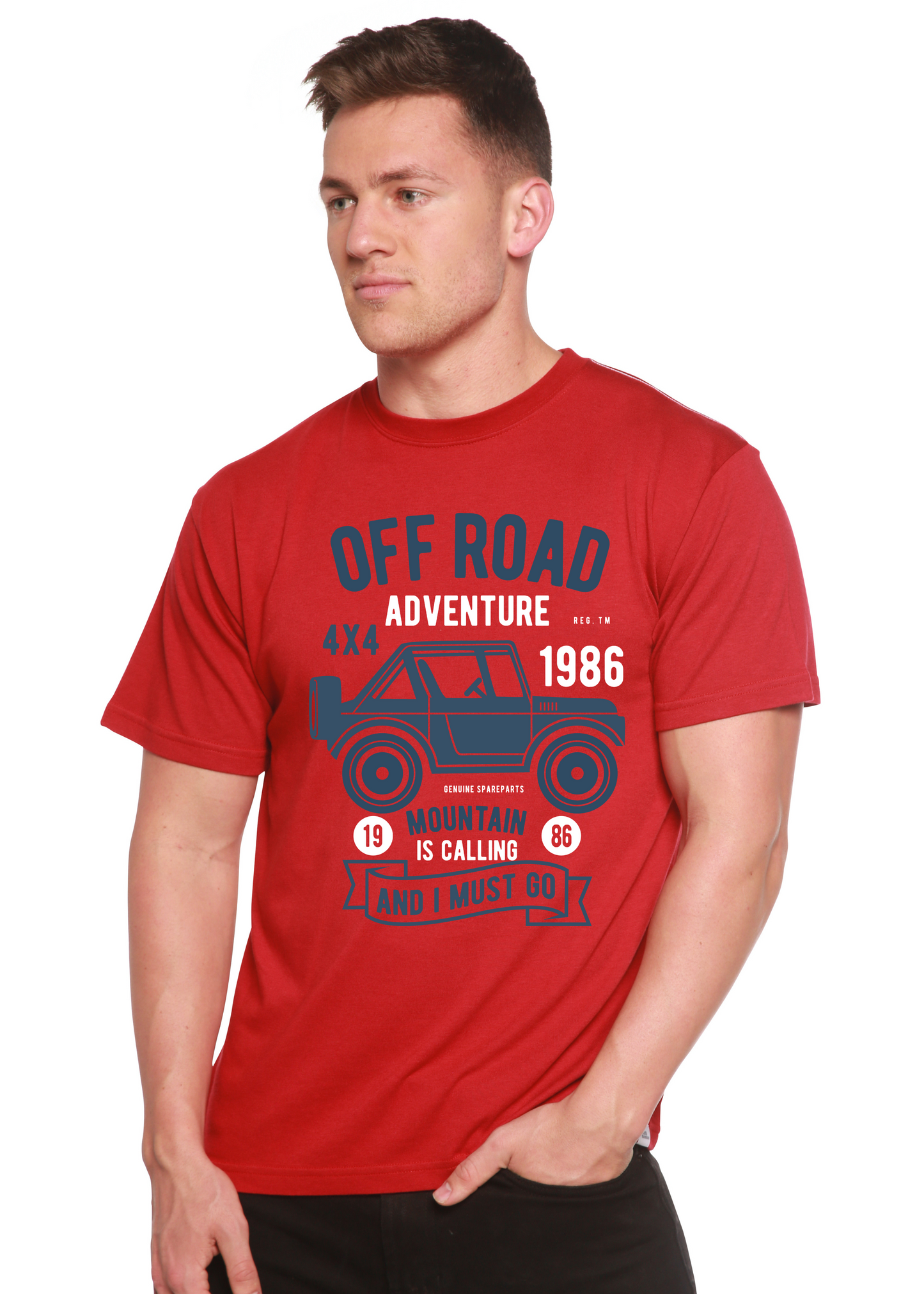 Off Road Adventure Spun Bamboo® Men's Bamboo Viscose/Organic Cotton Short Sleeve Graphic T-Shirt