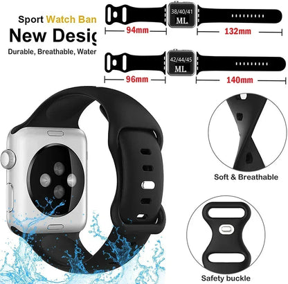 Silicone Apple Watch Band Series 11/10/9/8/7/6/5/4/ SE / Ultra 1/2/3