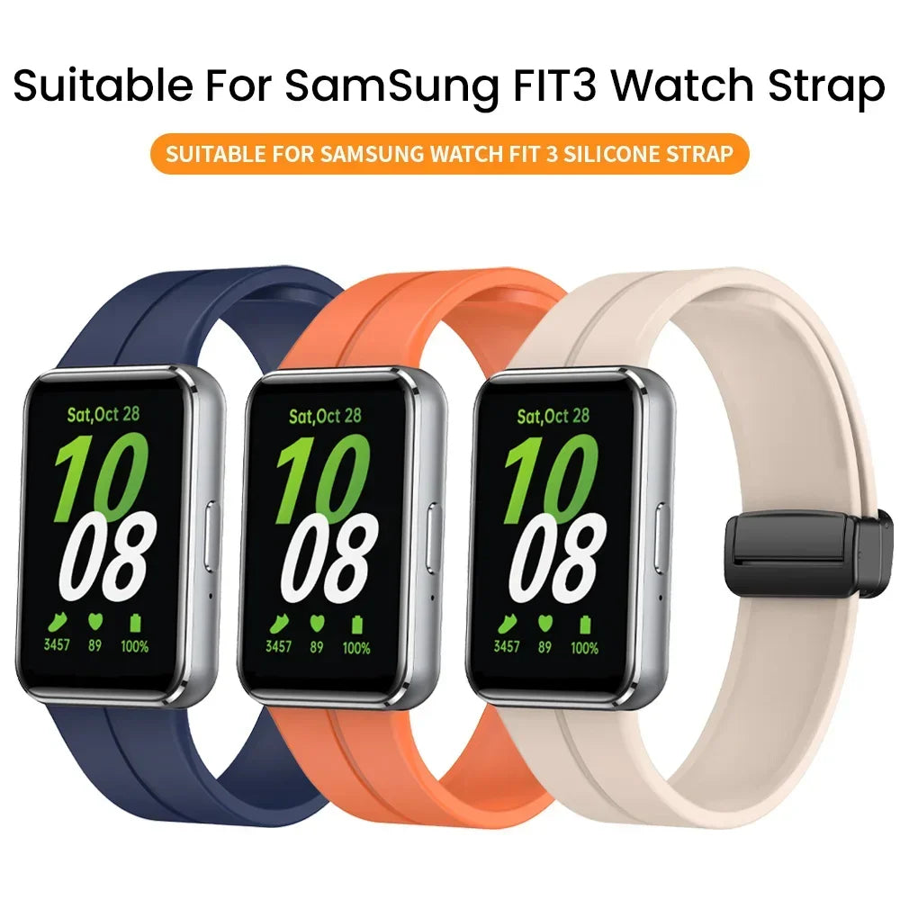 Silicone Samsung Galaxy Watch Band For Fit 3