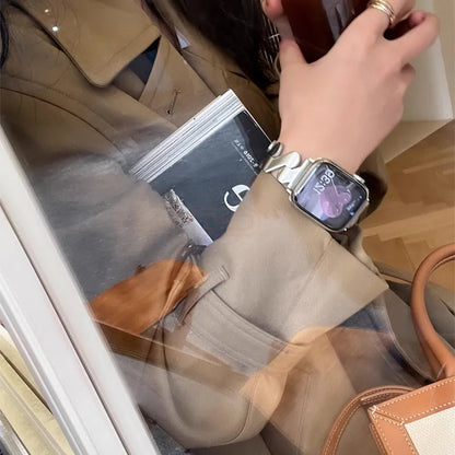 Steel Strap For Apple Watch Band Series 11/10/9/8/7/6/5/4/ SE / Ultra 1/2/3