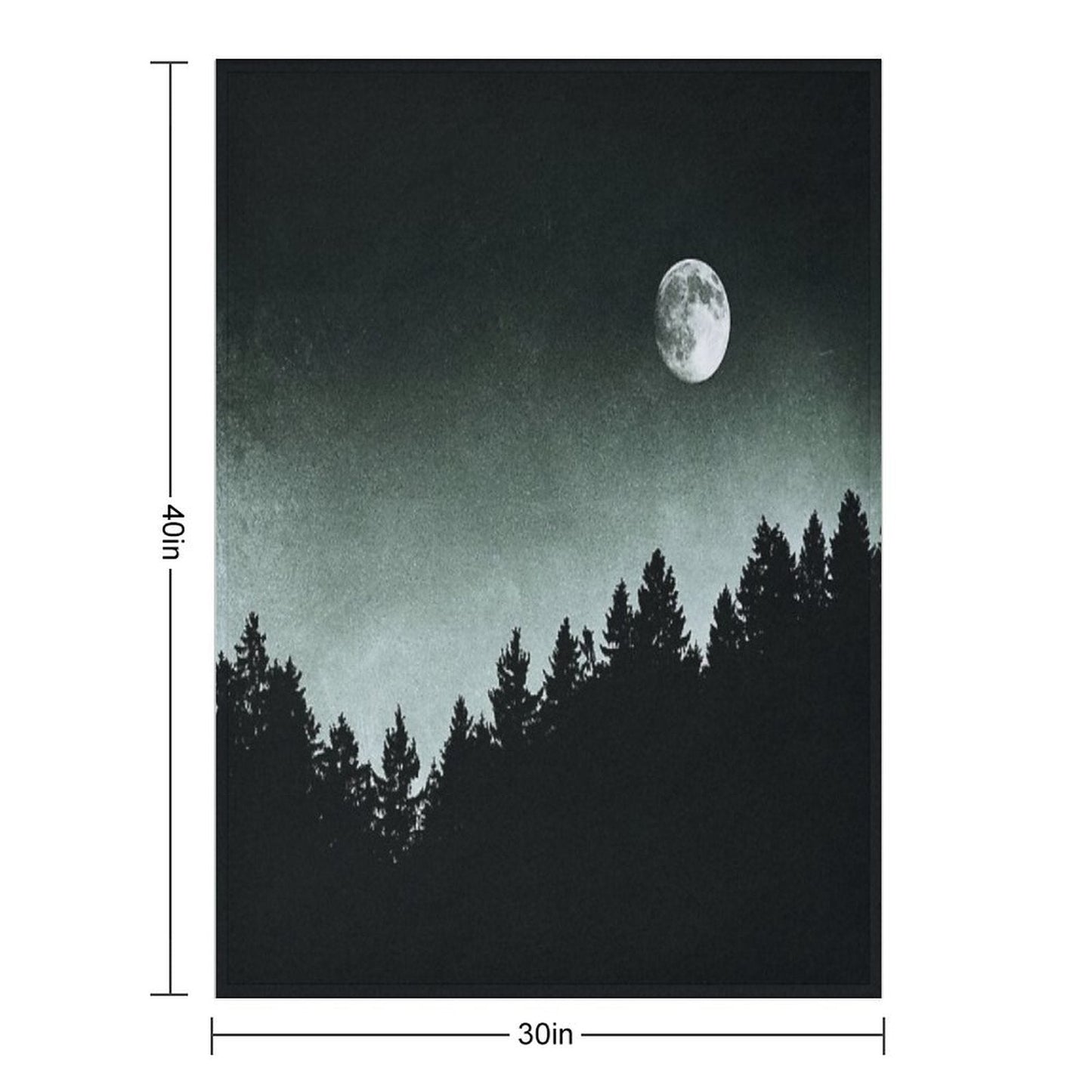 Under Moonlight  Kiwi Melon Collie Lassie Vibes In A Fairytale Forest With Cascadia Trees In Magic Moonlight Throw Blanket